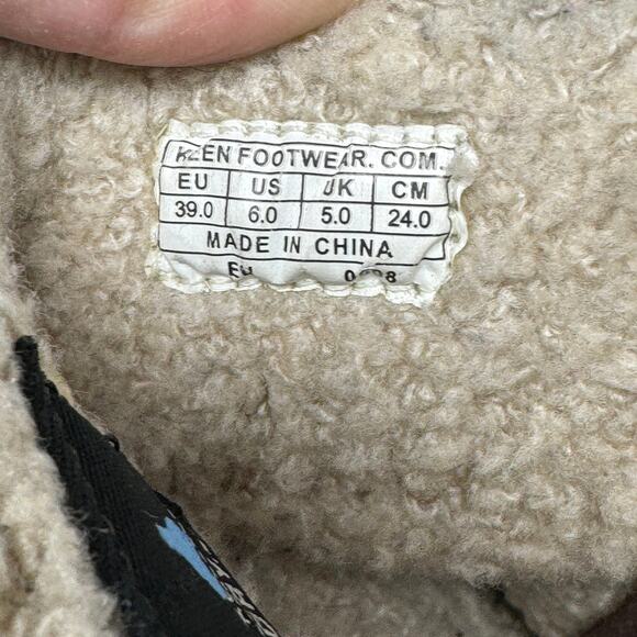 KEEN Dry Potting Soil Brown Suede Sherpa Lined Side Zip Snow Boots Girls Size 6 - Picture 9 of 9